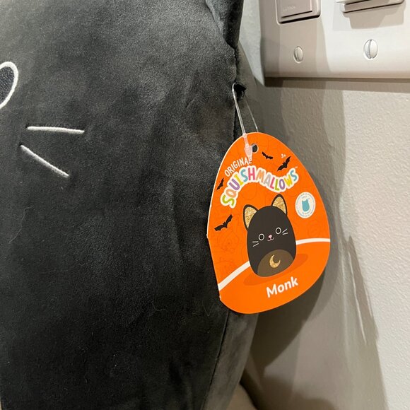 BNWT 12 inch Monk Black Cat with Moon Halloween Squishmallow - Picture 2 of 4